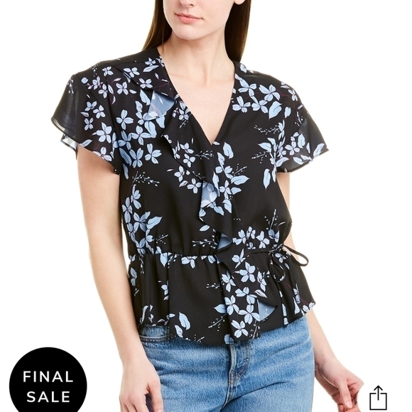 Parker Asymmetrical Ruffle Top - Picture 1 of 12